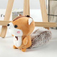 Porte-clés en peluche écureuil en coton, célèbre sur internet, avec grande queue mignonne, pendentif de sac personnalisé pour filles, approvisionnement pour le commerce extérieur