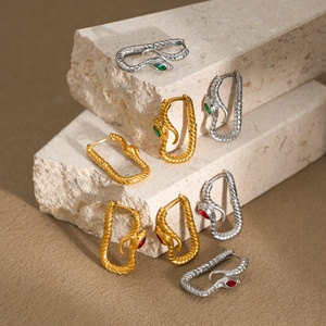 MYNECK PROMO EXCEPTIONNELLE Bijoux Acier Inoxydable Plaqué <span class=keywords><strong>Or</strong></span> PVD 18 carats Style <span class=keywords><strong>Chinois</strong></span> Moderne Nouvel An 2026 Magnifiques Boucles d'Oreilles Serpent - Product Image 3