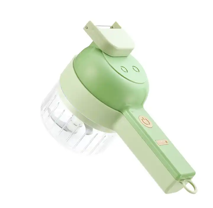 4 In 1 Handheld Electric Vegetable Cutter and Slicer - Mini Wireless Food  Processor with Brush - Vegetable Garlic Chopper 