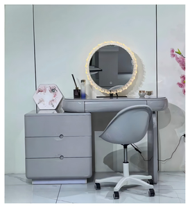 Modern Makeup Vanity Table <b>With</b> <b>Lighted</b> <b>Mirror</b> Storage Desk For Bedroom Furniture - Product Image 1