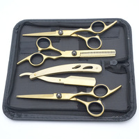 Ciseaux amincissants de coiffeur de barbier en acier inoxydable de 7 pouces avec pointe de lame tranchante et ensemble de peignes outil de beauté