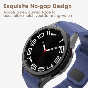 สายซิลิโคนแบบสปอร์ตไร้รอยต่อสำหรับ Samsung Galaxy Watch 6 7 4 FE Classic Watch Pro 4 Classic Two Tone ขนาด 40 มม. 44 มม. 47 มม. - Product Image 2