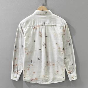 Camisas Florales Modernas para Hombre al por Mayor 2026, Ligeras, Transpirables, de Manga Larga, con Diseño de Botones, Estilo Chino, Poliéster/Algodón - Product Image 2