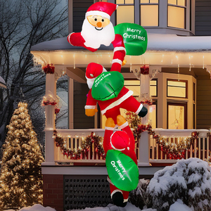 OurWarm Décorations de Noël Gonflables Père Noël de 2,4 m avec Lumières LED, Classiques pour Intérieur/Extérieur, Jardin, Maison, Style Enfant, Sacs de 1 kg - Product Image 2