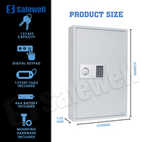 Coffre-fort mural en acier robuste Safewell KS0103K en stock avec serrure électronique numérique et boîte à clés murale