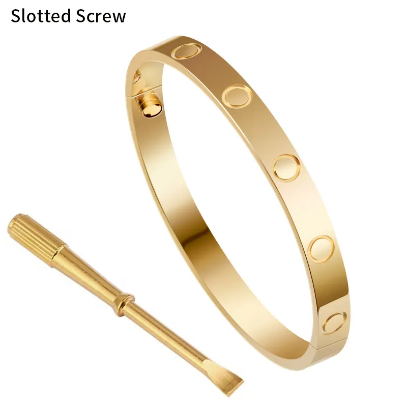 Mode 316L Edelstahl Armband Berühmte Luxus Designer Marke Schmuck für Frauen Männer Paar SCHRAUBE LIEBE Armreifen Armbänder