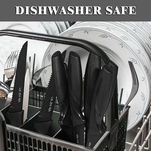 Ensemble de couteaux à steak dentelés en acier inoxydable 30Cr13, 16 pièces, manche <span class=keywords><strong>PP</strong></span> personnalisé jamais terne avec boîte - Product Image 5