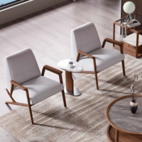 Fauteuil de loisirs moderne en teck doré, écologique, rembourré, avec assise en coton, pour salon, chambre, bureau à domicile, salle à manger, hôtel
