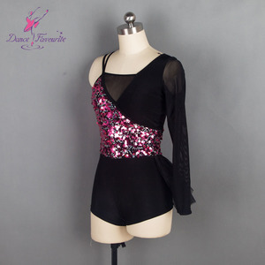 18590 Borgogna paillettes e spandex nero di usura di ballo per le ragazze e le donne <span class=keywords><strong>Jazz</strong></span> & Tap costumi di danza - Product Image 4
