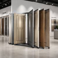Étagère de présentation coulissante en métal robuste sur mesure, style livre, pour porte en bois, présentoir de salle d'exposition avec roulettes