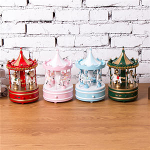 Boîte à musique de Noël en <span class=keywords><strong>bois</strong></span> de style européen 13,5x23,5 cm avec musique de 120 secondes, fonctionnement manuel, décoration d'intérieur pour fenêtre et bureau - Product Image 5