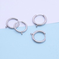 Crochets d'oreille ronds en fil d'acier inoxydable, diamètre 2,5 mm, accessoires de fabrication de boucles d'oreilles DIY, vente en gros en petite quantité