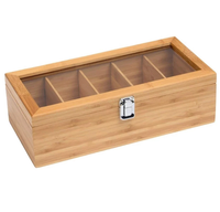 Boîte à thé en bois personnalisée, laquée, 8 compartiments, boîte de rangement pour thé en bois
