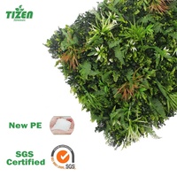 Tizen usine prix plastique herbe toile de fond mur décoratif plante artificielle