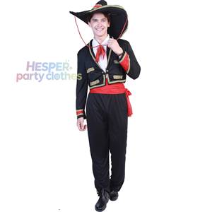 Costume de Mariachi Noir Macabre pour Homme, Vêtement Masculin pour le Jour des Morts, Offre Spéciale HP - Product Image 1