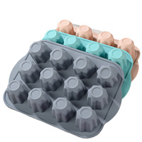 Moule en silicone à 12 cavités antiadhésif et résistant au lave-vaisselle pour gâteaux français, mousses, puddings et gelées – Outil de cuisson