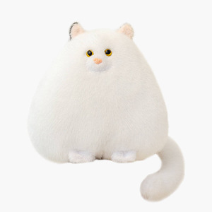 Juguete de Peluche de <span class=keywords><strong>Gato</strong></span> <span class=keywords><strong>Persa</strong></span> Blanco Personalizado, Peluche Corto y Suave Relleno de Algodón PP, Juguete de Peluche de Animal para el Hogar, Gran Venta - Product Image 1