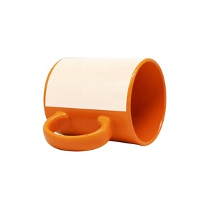 แก้วกาแฟเซรามิกสโตนแวร์,แก้วมักสีเปล่าพร้อมแผ่นปิดสีขาว - Product Image 2