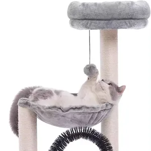 타워 나무 무거운 의무 뜨거운 판매 고양이 선반 등반 선반 큰 고양이를위한 플랫폼 고양이 나무