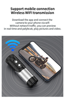 Mini Cámara de Acción 4K HD Antivibración con Visión Nocturna y Sensor de Imagen CCD para Escopeta, Caza, Tiro al Plato, Bicicleta, Video con Detección de Movimiento y WiFi