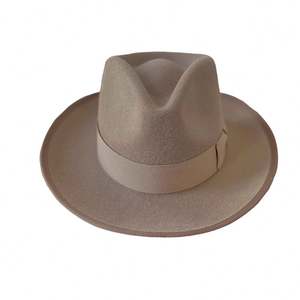 Sombrero de Fieltro de Lana ND107, Unisex para Adultos, 100% Lana, con Flor y Lazo, Banda Ancha - Product Image 6