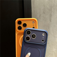 Nouvelle coque de téléphone magnétique transparente mate avec chargement sans fil pour 17 Air 16 15 14 13 Pro Max, protection des boutons de l'appareil photo, coque antichoc
