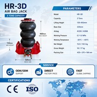 Cric pneumatique à double levier de 3 tonnes (6600 LBS) pour mécaniciens professionnels et garages – Conception compacte