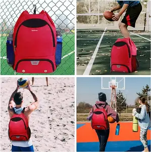 حقيبة كرة قدم للشباب-حقائب ظهر لكرة القدم لكرة السلة والكرة الطائرة وكرة القدم الرياضية تشمل حذاء مربط منفصل وكرة