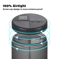 Boîte de rangement de pilules en plastique transparente, portable, à forme ronde, à l'épreuve des enfants, pour voyage, grande taille, avec échantillons écologiques gratuits
