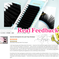 Abonnie Fournitures de cils en gros Marque privée Cils en vison coréen Velours mat Noir Extensions de cils Cils en cachemire