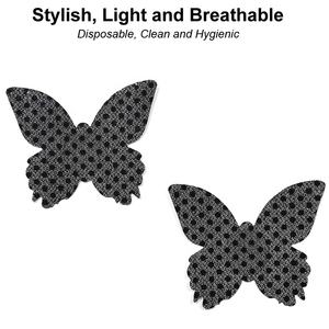 女性卸売布ラウンドハートサテン目に見えないパッチ通気性乳房粘着性パシーステッカーニップルカバー使い捨て - Product Image 2