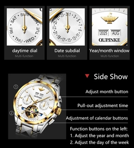 Envío Directo del Reloj Mecánico Original 3290 para Hombre, con Fecha, Subesfera, Marca de Lujo, Movimiento Automático, Acero Inoxidable - Product Image 6