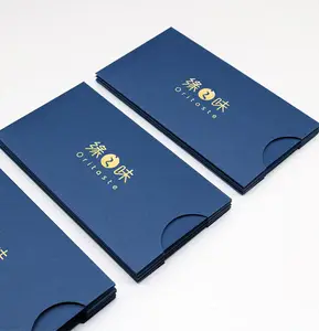 Sobres-Cajas de Regalo para tarjetas de crédito, embalaje de sobre para tarjetas de regalo VIP, soporte de papel para tarjetas de promoción de negocios con logotipo personalizado