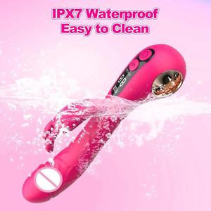 ดิ๊กโด 9 ระดับความถี่ พร้อมจอ LCD รูปทรงกระต่าย เครื่องสั่นสำหรับผู้ใหญ่ - Product Image 3