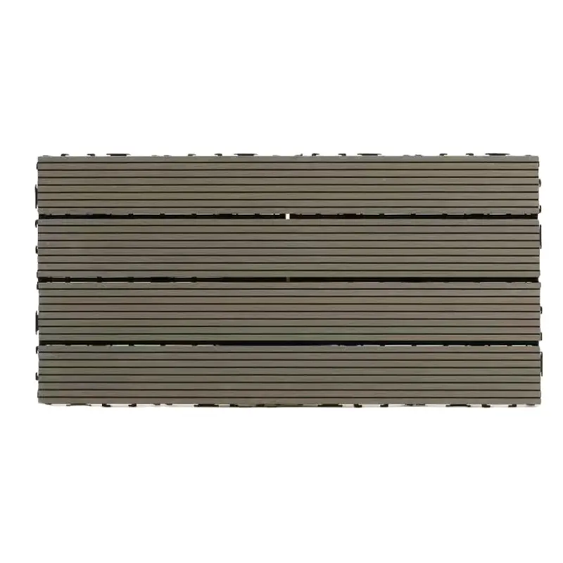 Простая установка матовая отделка серо-коричневая черная напольная композитная настильная плитка из древесного пластика WPC переплетенная плитка Diy