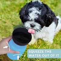 Vente en gros de 18oz/520ml gobelet à boire bol distributeur d'eau pour animaux de compagnie bouteille d'eau de voyage portable pour animaux de compagnie avec bol