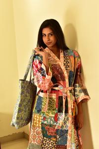 Premium fait à la main été Kantha veste solide conception Simple manteau court multicolore décontracté vêtements pour femmes pour l'hiver - Product Image 5