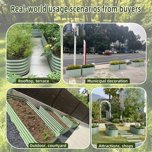 Jardinera Moderna Ecológica para Coliflor, <span class=keywords><strong>de</strong></span> Acero Galvanizado y Dolomita, para Cultivo <span class=keywords><strong>de</strong></span> Vegetales y Flores - Product Image 5