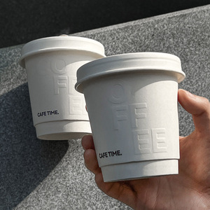 Bicchieri Monouso APP per Caffè e Tè, Bicchieri in Carta Texturizzata con Coperchi, per Bevande Calde Commerciali con Stampa Logo - Product Image 3