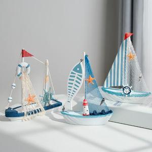 Mediterraneo decorato modello di <span class=keywords><strong>barca</strong></span> a vela soprammobili semplici a vela creativi regali <span class=keywords><strong>barca</strong></span> <span class=keywords><strong>da</strong></span> <span class=keywords><strong>pesca</strong></span> pirata - Product Image 3