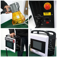 Mesin tanda Laser serat portabel Mini, Printer ukir Laser 20W 30W 50W