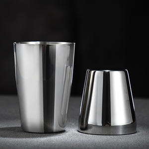 Mini mélangeur Boston 304 en acier inoxydable de qualité alimentaire Shaker Bar outil de mélange de Cocktail de mariage emballage de Logo personnalisable - Product Image 2