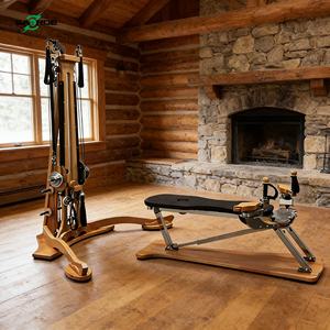 Ensemble de machine de Pilates SAERDE, bois d'érable et de chêne, personnalisable, tour à poulie de yoga Zen pour studio de Pilates - Durable, santé et fitness - Product Image 1