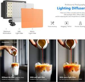 <span class=keywords><strong>NEEWER</strong></span> 160 <span class=keywords><strong>LED</strong></span> CN-160 Panneau lumineux à intensité variable Ultra haute puissance Panneau Lumière vidéo pour appareil photo numérique Caméscope - Product Image 3