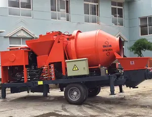 Cement Pumping Machine 40m3/h Small High Pressure Mobile Concrete Mixer And Pump Provided Pump Truck Electric Engine Power XINYU