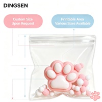 Sacs d'emballage et de rangement personnalisés en PVC transparent refermables pour jouets anti-stress