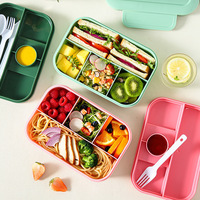 Boîte à lunch double couche de grande capacité en vente en gros Four à micro-ondes Bac à légumes spécial en plastique de qualité alimentaire pour le chauffage