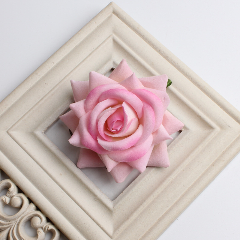 #5 testa di fiore di rosa corno di velluto (di grandi dimensioni)