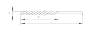 Foret hélicoïdal à queue droite HYGOAL HSS avec revêtement en oxyde noir, longueur 160-450 mm, pour acier inoxydable