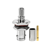 Connecteur coaxial RF BNC femelle 75 ohms à montage sur panneau, type à sertir, compatible avec câble RG59